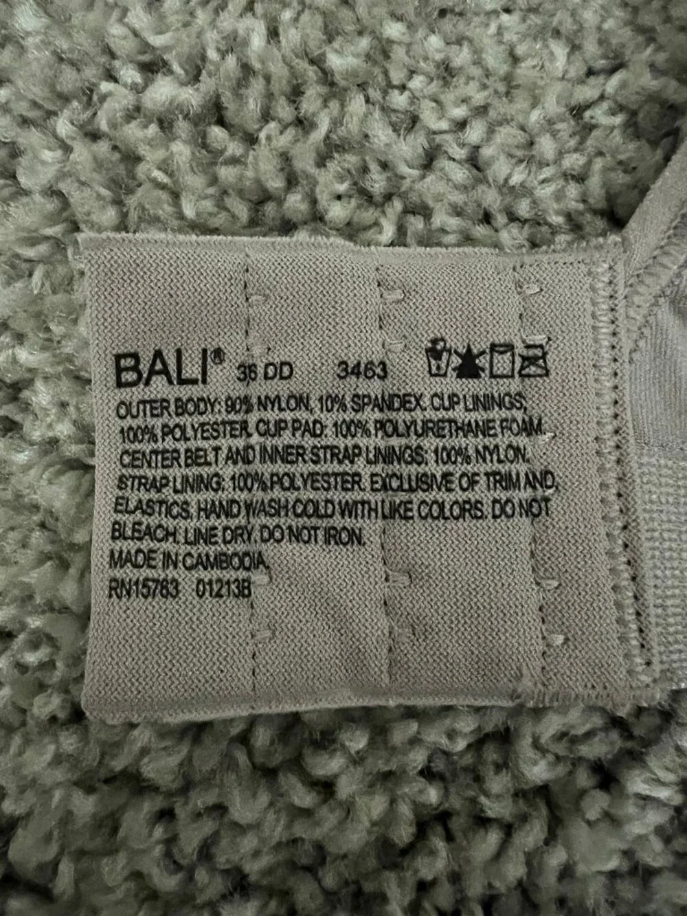 NWT Bali womens Comfort Revolution Wireless Bra Warm Steel Swirl 36DD - Picture 4 of 6